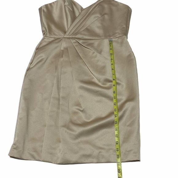 CITY Triangles Gold Ruffled Sleeveless Dress 9 - Picture 12 of 12